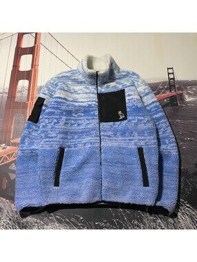 OVO x PlayStation Static Sherpa Jacket Size Medium (Canada Exclusive) Blue White